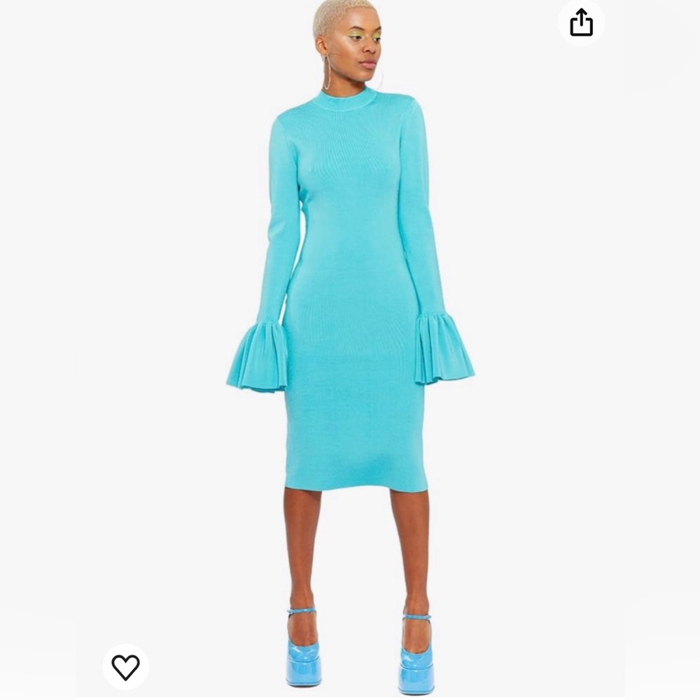 NWT CHAOUICHE Women's Kim Teal Blue Dress Size Large